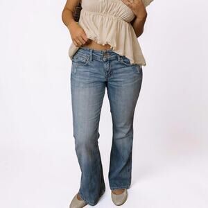 Mossimo Denim Y2K Low Rise Bootcut Jeans Double Button Size 11